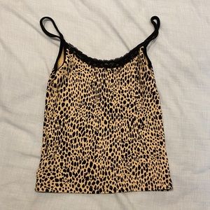 rare brandy melville cheetah lace skylar tank